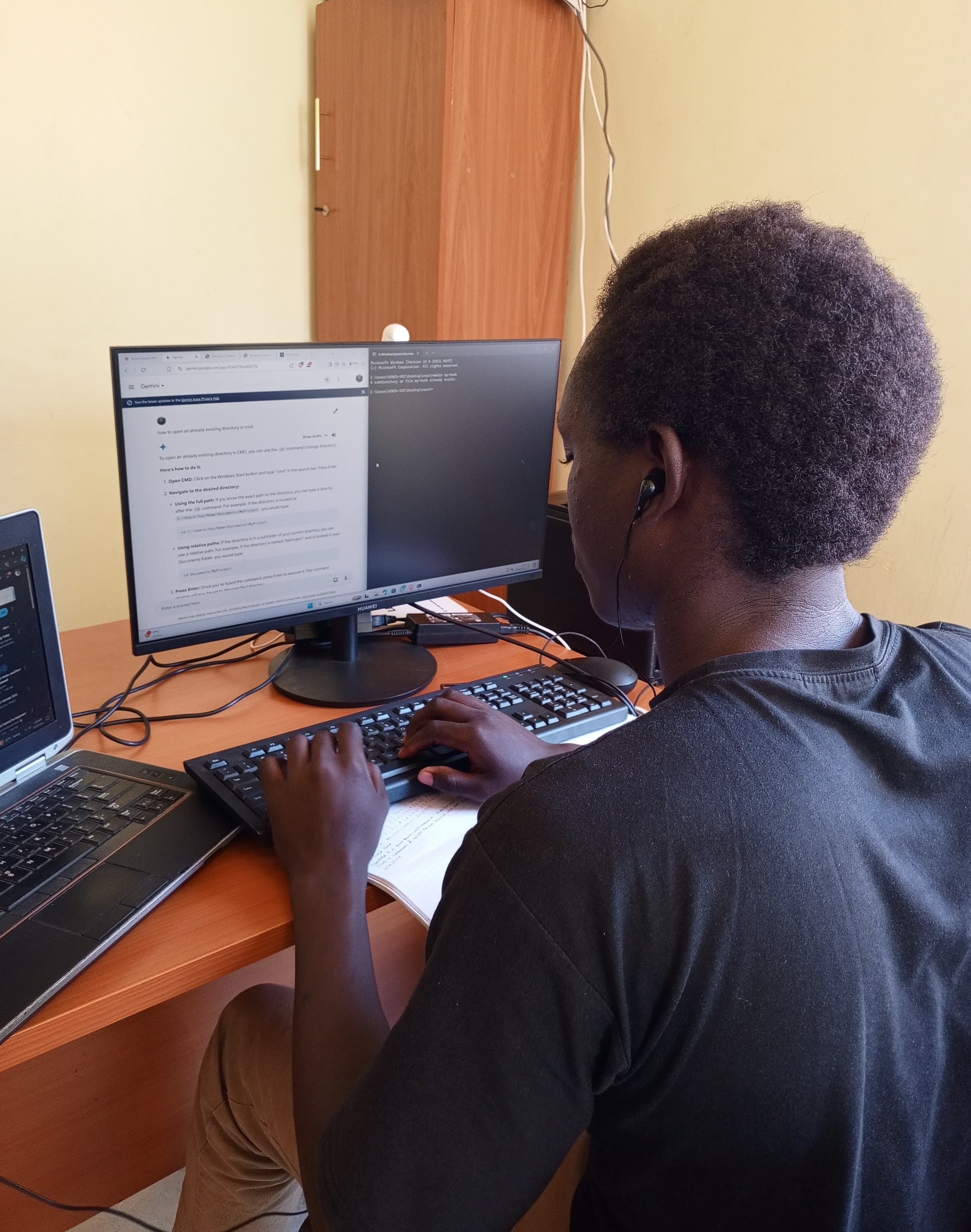 Students developing mobile apps